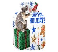Merry Christmas Koala Blue hot Bottle Water Bag with Soft Cover, 1L Warm Compress for Neck Shoulder Warmer,Neck Shoulder Warmer,Bolsa para agua Caliente