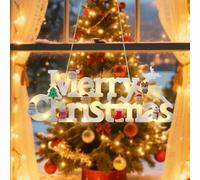 Merry Christmas Letter LED Lights Signs 28cm, LED Merry Xmas Lights Christmas Decorative Window Light Xmas Hanging Lights Xmas Light Plaque for Tree Wreath Wall Door Fireplace Garden
