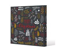Merry christmas lettering (canvas) / 61 x 61 x 4cm Benjamin Tate Design Natural One Size