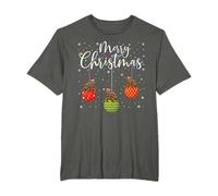Merry Christmas Lights Santa Hat Tortoise Ugly Xmas T-Shirt