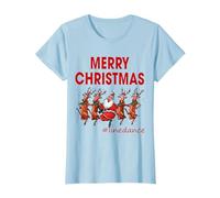 Merry Christmas Linedance Line Dance Santa Claus & Reindeer T-Shirt