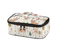 Merry Christmas Lovely Elk Decorative Insulated Lunch Bag for Men (longword) Lunch Boxes for Men for School loncheras para Hombre