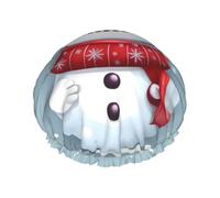 Merry Christmas lovely Snowman Print Washable Reusable Shower Cap/Hair Hat With Lining/Elastic Fit All Hair Lengths
