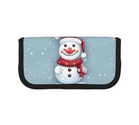 Merry Christmas Lovely Snowman Small Pencil Bag Simple Pencil Pouch Aesthetic Pencil Case Pencil Storage Bag Pen Holder Office
