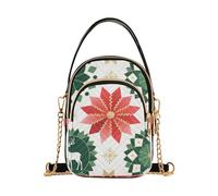 Merry Christmas Mandala Flower Snowflake Deer trendy womens cross body bags with multi pockets handbag for travel