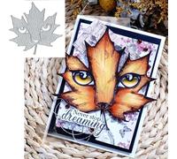 Merry Christmas Maple Cat Leaf Greeting Card Metal Die Cuts,Sunflower Flower Leaf Cutting Dies Cut Stencils DIY Scrapbooking Decorative Embossing Paper Scrapbooking Card Making