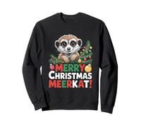 Merry Christmas Meerkat Cute Animal Lover Holiday Sweatshirt