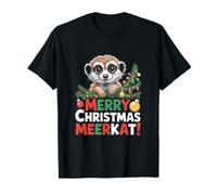 Merry Christmas Meerkat Cute Animal Lover Holiday T-Shirt