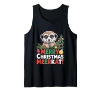 Merry Christmas Meerkat Cute Animal Lover Holiday Tank Top