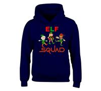 Merry Christmas Mens Hoody Squad Elf 2025 Merry Christmas Jumper Boys Xmas Style Girls Kids Gift Pullover Funny Novelty Hoodie Printed Design Navy Blue - Large