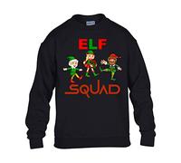 Merry Christmas Mens Sweatshirt Squad Elf 2025 Merry Christmas Jumper Xmas Style Girls Kids Gift Pullover Funny Novelty Sweat Printed Design Black - Large