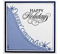Merry Christmas Metal Cutting Dies for Card Making, Lace Star Edge Cut Stencils for DIY Scrapbooking Photo Album Paper Decorative Craft for Greeting Cards Invitation Birthday Gift
