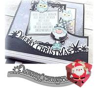 Merry Christmas Metal Cutting Dies，Lace Star Edge Metal Template Molds Decoration Embossing Stencils for DIY Scrapbooking Album Decorative Embossing Paper Dies Card Making+Cute Brooch Pin
