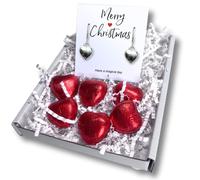 Merry Christmas Mini Gift Hamper with Silver Heart Earrings
