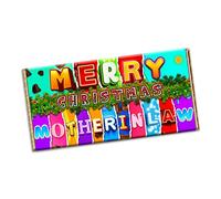 Merry Christmas mother in law Chocolate Bar Gift Wrapper Gift Present For lover husband wife boyfriend girlfriend friend mate relative (#1457) (with chocolate bar)