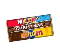 Merry Christmas Mum Chocolate Bar Wrapper Novelty Gift For Mother Mam Mom on Christmas CH-9410 (with chocolate bar (100g))