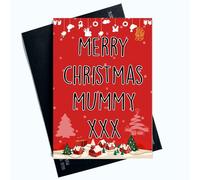 Merry Christmas Mummy Card For Her Christmas Theme Card For Mum Christmas Card Blank Inside Christmas Card From Children SP160