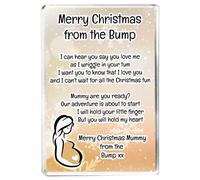 Merry Christmas Mummy From The Bump - Fridge Magnet - Sentimental Poem - Keepsake Verse - Novelty Gift