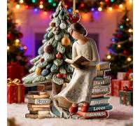 Merry Christmas My Book Lover, Personalized Acrylic Ornament, Customized Bookworm Ornaments for Tree, Reading Enthusiast Christmas Ornament, Book Room Xmas Tree Decor, Bookworm Gift, Reader Gift