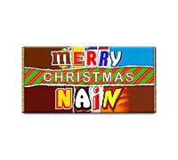 Merry Christmas Nain Novelty Chocolate Bar Wrapper Lovely Gift Present For Xmas #438 (without chocolate)