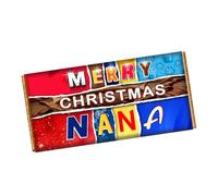 Merry Christmas Nana Chocolate Bar Wrapper Novelty Gift for Grandma Granny Christmas CH-9431 (with chocolate bar (100g))