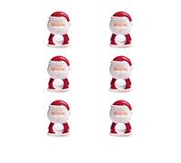 Merry Christmas Napkin Holder Set of 6 White/Red