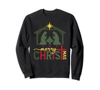 Merry CHRISTmas Nativity Christian Manger Scene Sweatshirt