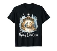 Merry Christmas Nativity Scene North Star Baby Jesus Xmas T-Shirt