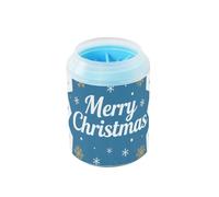 Merry Christmas Nordic Snowflake Indigo Gold Reusable Dog Foot Washer Soft Silicone Bristles Pets Supplies and Accessories for Medium to Large Dogs