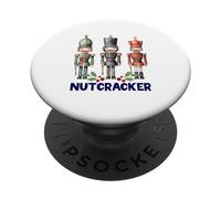 Merry Christmas, Nutcracker Joy Holiday Apparel PopSockets Adhesive PopGrip