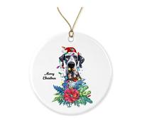 Merry Christmas Ornament - Great Dane Dog Ornament - Ornament Keepsake Gift - Xmas Decor - Gift for Friend Him Her Printed on Both Sides