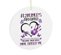 Merry Christmas Ornament, Some People Only Dream Of Meeting Their Heroes Xmas Decoration Flat Souvenir Hanging On Christmas Tree, Funny Ceramic Keepsake, Xmas Gifts for Alzheimer's Daughter, 3"