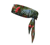 merry christmas palm tree Print Tennis Tie Headband Hair Band Unisex Sport Head Tie for Basketball,Running,Karate