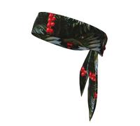 Merry Christmas Palm Tree Print Tie Headband for Men Tennis Headband for Women,Running,Sweat Band for Workout
