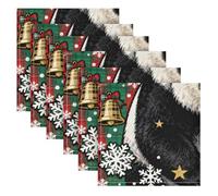 Merry Christmas Panda Red Plaid decorative napkins dinner large wedding cloth napkins servilletas de tela para fiestas 20 x 20in set of 6