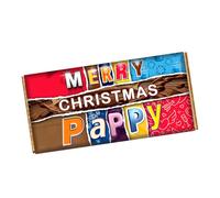 Merry Christmas Pappy Chocolate Bar Wrapper Novelty Gift for Grandad Pa on Christmas CH-9424 (without chocolate bar (wrapper only, 15x21cm))