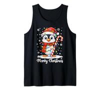 Merry Christmas Penguin Santa Hat Xmas Light Gift Boys Men Tank Top