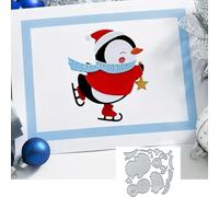 Merry Christmas Penguin Star Snowflake Scarf Greeting Card Metal Die Cuts,Sunflower Flower Leaf Cutting Dies Cut Stencils DIY Scrapbooking Decorative Embossing Paper Scrapbooking Card Making