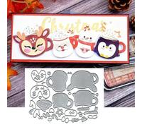 Merry Christmas Penguins Deer Snata Greeting Card Metal Die Cuts,Sunflower Flower Leaf Cutting Dies Cut Stencils DIY Scrapbooking Decorative Embossing Paper Scrapbooking Card Making