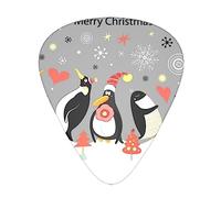 Merry Christmas Penguins Printed Guitar Picks Personalized Guitar Plectrums 12 Pcs For Acoustic Guitar Electric Guitar And Bass Bulk Guitar Pick One Size