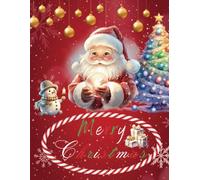 Merry Christmas: Perfect Holiday Red X-mas Big Santa Claus Themed Cover with Christmas activity and coloring book for kids including activities write ... and color & let’s count, Gift idea for kids