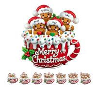 Merry Christmas - Personalized Gingerbread Family Decal,2025 Christmas Gingerbread Family Fridge Decal,Custom Name Gingerbread Family Fridge Sticker Or Home Christmas Decor Generic