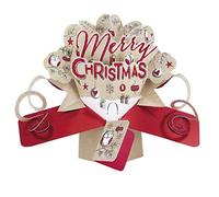 Merry Christmas - Petite Open Christmas Pop Up Card - XPOPM037