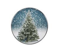 Merry Christmas Pine Tree Fridge Magnet Sticker, Round Magnets for Kitchen, Alloy Refrigerator Magnetic Freezer Decor Accessories, Home, Cabinet, and Photos, DIY, Art Projects