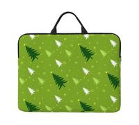 Merry Christmas Pine Tree Pattern, 14 Inch Laptop Sleeve, Notebook Bag Laptop Case Sleeve Briefcase with Handle
