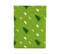 Merry Christmas Pine Tree Pattern, PU Leather Laptop Sleeve, Notebook Bag Laptop Case Sleeve Tablet Briefcase