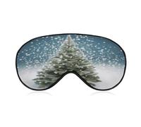 Merry Christmas Pine Tree Sleep Mask for Women Men Soft Breathable Eye Masks Light Blocking Sleeping Mask for Side Sleeper Eye Cover Night Blindfold Sleep Shade Cover for Sleeping Travel Nap