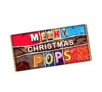 Merry Christmas Pops Chocolate Bar Wrapper Novelty Gift For Grandad Grandpa on Christmas CH-9419 (with chocolate bar (100g))