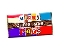 Merry Christmas Pops Xmas Chocolate Bar Wrapper Novelty Gift For Grandad Grandpa CH-419-N (without chocolate bar)