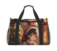 Merry Christmas Prayers Print Travel Duffel Bag for Men & Women, Foldable Travel Bags and Spacious Weekender Tote Bag for Storage Toiletry Luggage Personal Item, Black, L